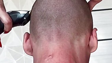 Old lady femdom shaving slave asmr