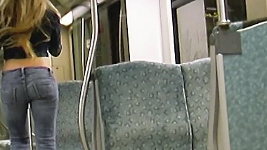 Busty blonde babe with an amazing body loves dancing naked in public