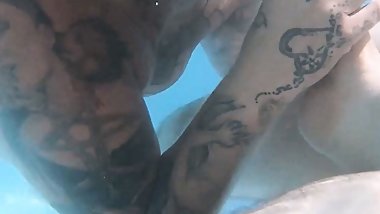MFF Pubilc pool underwater Blowjob and threesome Promo