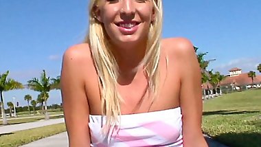 skinny blonde small tits teen pick up after sport