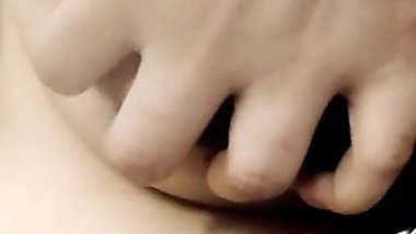 young girl seducing another passenger by showing her big tits in a bus