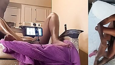 Blowjob Ebony Sucking Dick Fucking Hard Behind Pussy