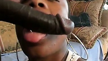 Busty black babe rides thick ebony cock and takes a load on her ass