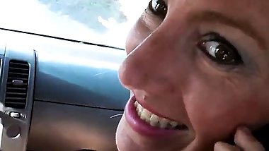 Milf has anal sex and blowjob in the woods outdoors