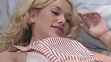 Blond getting pussy licked and fucked then gets facial cumshot