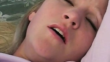 Hot blonde babe getting twat and ass fucked
