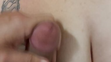 Cumshot on my girls tits