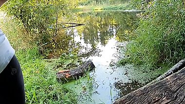 munichgold's outdoor habdjob, blowjob public in the forest .. have fun