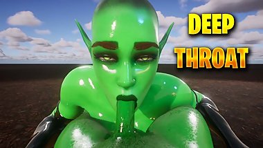SWEET BLOWJOB INTENSE DEEP THROAT (Wild Life) 3D HENTAI GAME