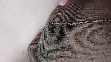 Cuddly date in pantyhose with horny granny 1