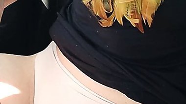 Busty MILF masturbates and cums