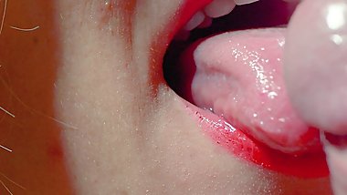 I love to please my man and suck his cock. Gentle handjob and blowjob from amateur blonde MILF