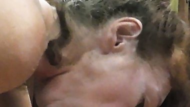 POV mouth, cock, cunt and small tits