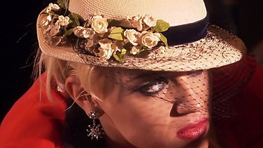 Cute milf stomachs rough sex on the stair case