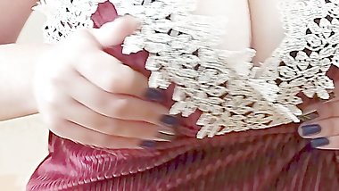 Stepsister shows off big breasts with sexy lingerie for sex - DepravedMinx