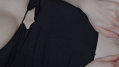 A Hot sexy milf with perfect tits gets fucked and likes it, he ejaculates on her meaty pussy